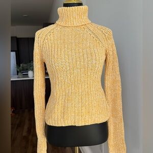 Women’s Cowl Neck Sweater mustard yellow